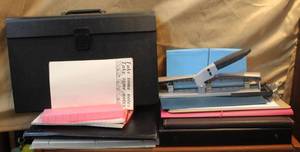 lot 227 image: Organizer case and whole punch folders note pads and much more