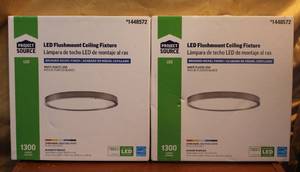 lot 236 image: 2 LED flush mount ceiling fixtures