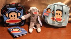 lot 247 image: Paul frank Sock monkey purses and wallet and sock monkey