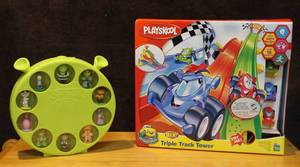 lot 285 image: Playskool wheel pals triple track Tower  Shrek game