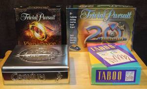 lot 289 image: Mix lot of games cranium  taboo  trivial pursuit Lord of the rings and more
