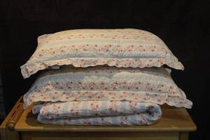 lot 303 image: Quilt and two pillows
