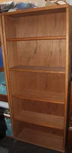 lot 320 image: Wood shelf about 6 foot tall