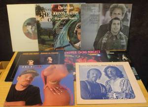 lot 368 image: Lot of records some artists like Simon and Garfunkel Three Dog nights ice T and more
