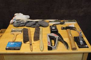 lot 388 image: Lot of random tools and more see photo
