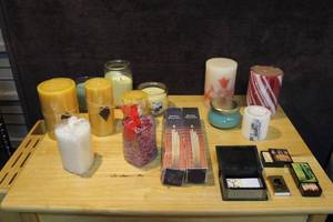 lot 389 image: mixed lot of matches and candles