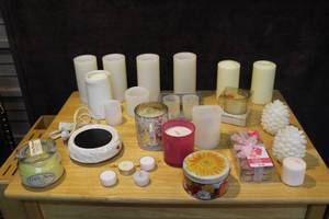 lot 390 image: Mixed lot of candles battery operated candles candle warmer and more see photos