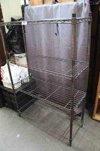 lot 440 image: Metal shelf about 53 in tall