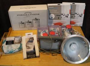 lot 446 image: Mixed Lot  storage containers hanging photo mobile lights and more see photos