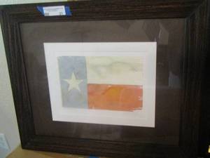 lot 21 image: Texas FLAG painting signed but unreadable size unknown