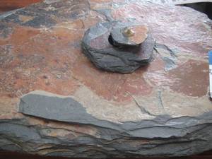 lot 37 image: STONE OIL LAMP