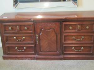 lot 121 image: DRESSER  9 drawer with three hidden drawers - 68 L X 31 H X 18 D