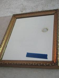 lot 140 image: Wall mirror with gold trim