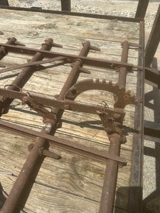 lot 142 image: HARROW  VINTAGE  52 X 44 X 14   GREAT YARD ART