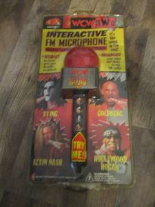 lot 37 image: WCW INTERACTIVE FM MICROPHONE WITH WRESTLERS VOICES IN PACKAGE NEW