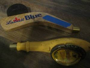 lot 50 image: LABATT BLUE BEER PULL HANDLE, HONEY LAUGER BEER PULL HANDLE