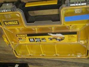lot 87 image: DEWALT TOOL CASE  W 10 BINS - EMPTY