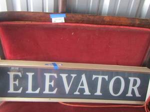 lot 96 image: Lighted elevator sign , unknown working condition