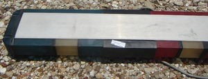 lot 130 image: red and blue police light rack from a older police car. Vintage