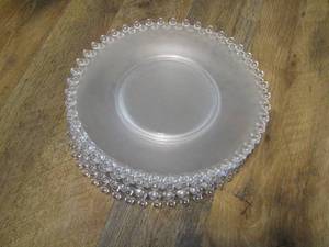 lot 144 image: CANDLEWICK glass plates clear qty  8