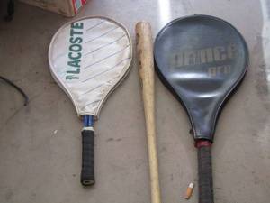 lot 151 image: TENNIS RACKETS W COVERS  QTY 2
