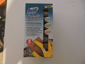 lot 12 image: DASH MIRACLE  SCRUB PADS  - 8 CT - NEW