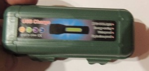 lot 10 image: SMALL RECHARGABLE   FLASHLIGHT , WITH USB CORD & CASE   NEW