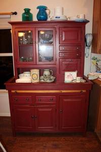 lot 4 image: Buffet cabinet only. See photos.  50.5W x 26D x 6ft. H (contents sold separately)