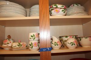 lot 3 image: Franciscan dish set with pink flowers design
