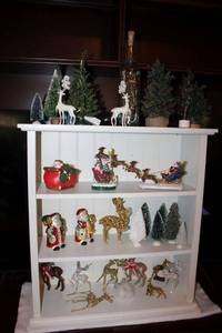 lot 97 image: Christmas decorations with trees and reindeer