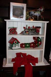 lot 104 image: Christmas decorations with horse and train engine