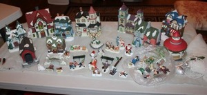 lot 105 image: Christmas village as shown