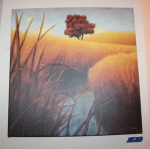 lot 17 image: Grassland canvas wall art by J. Wiens