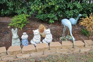 lot 179 image: Animal garden statues with cranes