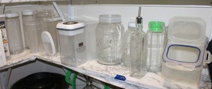 lot 44 image: Misc. glass and plastic storage containers