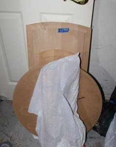 lot 339 image: Wood pieces and tables