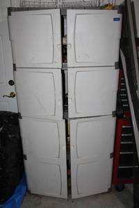 lot 340 image: Plastic cabinet only (not contents)