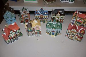 lot 109 image: Christmas village houses