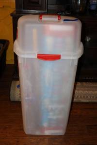 lot 114 image: Christmas gift wrap and standing storage container