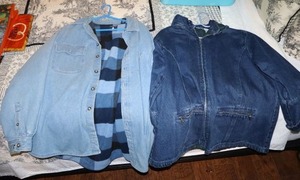 lot 202 image: Denim jackets flannel lined XL