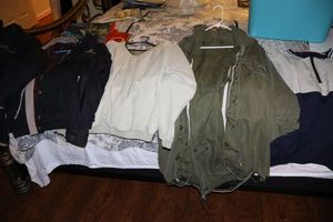 lot 203 image: Mens and womens jackets Robson Ranch and more, see photos