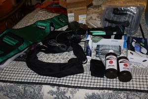 lot 211 image: Medical care items Breg Polar Care Kodiak combo, harness, Depends and more