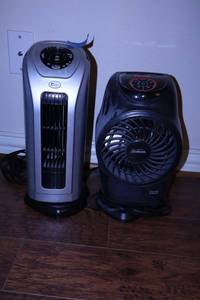 lot 213 image: Personal size heater and fans