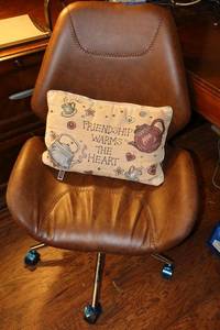 lot 234 image: Camal Faux Leather office chair