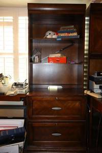 lot 227 image: Ashley furniture Office cabinet with 2 drawer locking file drawers - 30W x 22D x 76H