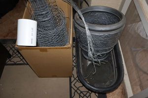 lot 147 image: Plastic planters and wire
