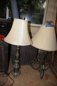 lot 138 image: Table lamps as shown