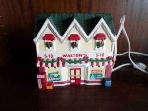 lot 38 image: 1996 Coca Cola Town Square Collection, Waltons Christmas Light Up With Inline onoff Switch, About 7x 3.5x7.5