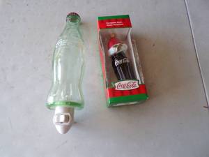 lot 80 image: Coca Cola Holiday Ornament and Coca Cola Night Light