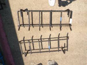 lot 61 image: 2 Cast Iron Fireplace Grates, About 36x13, 2 X Money